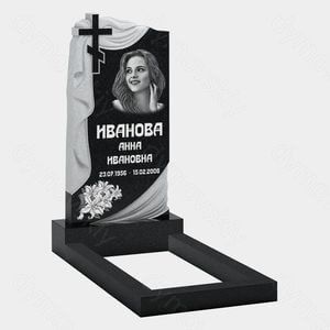 Памятник на могилу (10-637) «С плащаницей и букетом лилий» 10-637