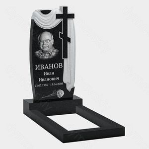 Памятник на могилу (10-640) «С резной плащаницей и крестом» 10-640