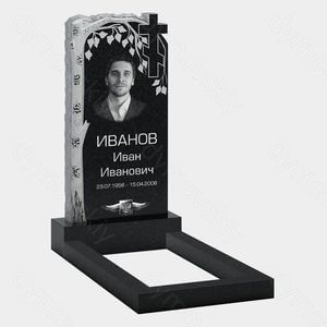 Памятник на могилу (10-644) «Береза с крестом — строгий православный стиль» 10-644