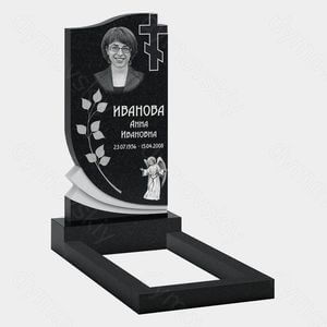 Памятник на могилу (10-645) «С ангелочком, крестом и ветвью» 10-645