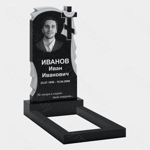 Памятник на могилу (10-653) «С крестом и резной драпировкой» 10-653