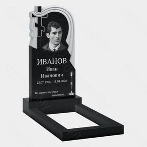 Памятник на могилу (10-660) «С крестом и драпировкой» 10-660