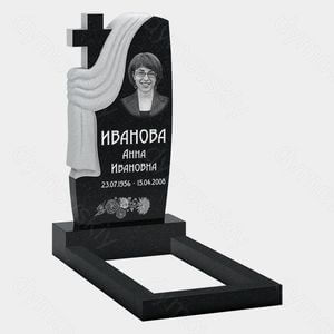 Памятник на могилу (10-668) «Полукрест с драпировкой» 10-668