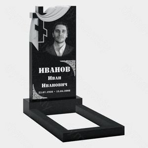 Памятник на могилу (10-671) «С полотном и крестом» 10-671