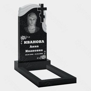 Памятник на могилу (10-679) «С полотном и православным крестом» 10-679