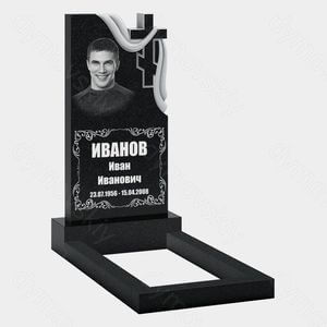 Памятник на могилу (10-680) «С крестом и драпировкой» 10-680