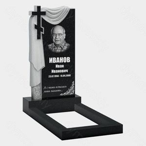 Памятник на могилу (10-683) «С крестом и драпировкой» 10-683