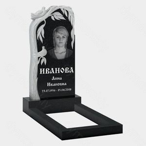 Памятник на могилу (10-698) «С резным деревом и листвой» 10-698