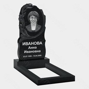 Памятник на могилу (10-701) «С овалом и цветочным орнаментом» 10-701