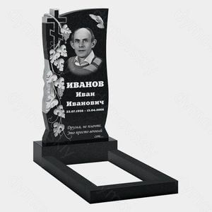 Памятник на могилу (10-720) «С виноградной лозой и крестом» 10-720