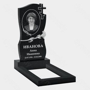 Памятник на могилу (10-722) «С православным крестом и цветком» 10-722