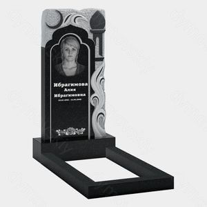 Памятник на могилу (10-723) «С мечетью и полумесяцем и орнаментом» 10-723