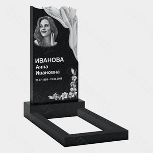 Памятник на могилу (10-727) «Корка с рельефными цветами» 10-727