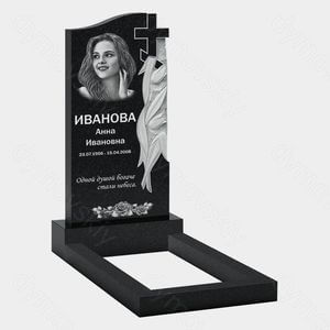 Памятник на могилу (10-728) «С крестом и драпировкой» 10-728