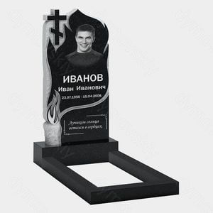 Памятник на могилу (10-729) «Горящий огонь свечи и крест» 10-729