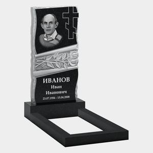 Стела с портретом, крестом и ветвью 10-748
