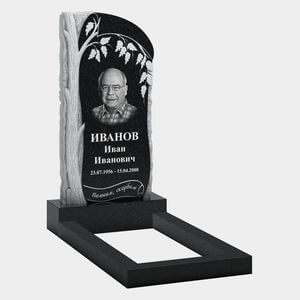Стела со свитком, деревом и листьями 10-752