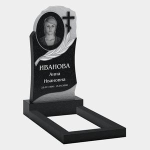 Стела с портретом, крестом и ветвью 10-773