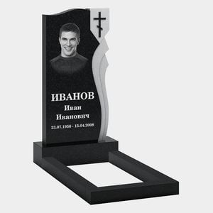 Стела с волнообразной линией и крестом 10-774