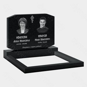 Памятник на могилу (11-111) «Семейная горизонтальная стела с православным крестом» 11-111
