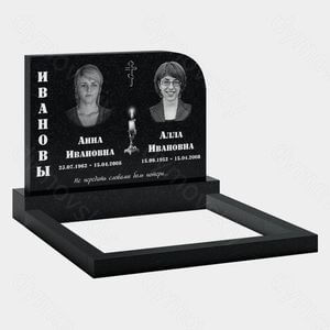 Памятник на могилу (11-152) «Горизонтальная стела со свечой» 11-152