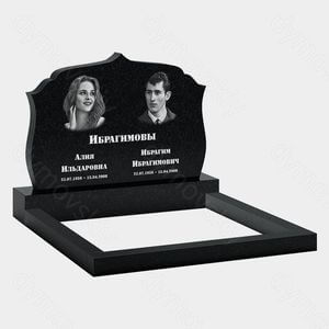 Памятник на могилу (11-188) «Фигурная двойная стела с плавными линиями» 11-188