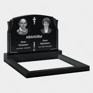 Памятник на могилу (11-229) «Двойная вертикальная стела с крестом» 11-229