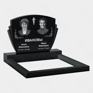 Памятник на могилу (11-235) «Семейная вертикальная стела с православным крестом» 11-235
