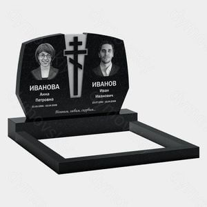 Памятник на могилу (11-252) «Двойная стела с православным крестом для супругов» 11-252