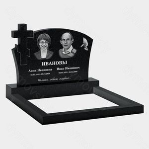 Памятник на могилу (11-262) «Двойная стела с крестом и птицей» 11-262
