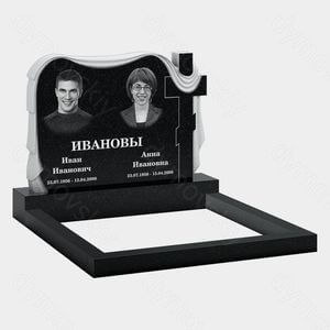 Памятник на могилу (11-264) «Вертикальная стела с драпировкой и крестом» 11-264
