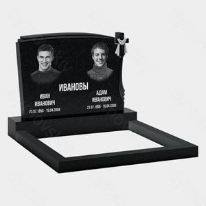 Памятник на могилу (11-267) «Сполукрестом, плавным изгибом и драпировкой» 11-267