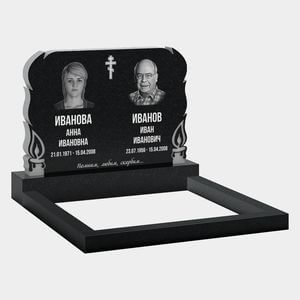 Памятник на могилу (11-299) «Огонь двух пылающих свечей» 11-299
