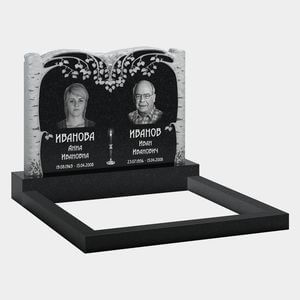 Памятник на могилу (11-304) «С мощными березовыми деревьями» 11-304