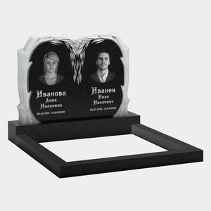 Памятник на могилу (11-307) «Двойная стела с ивовыми деревьями» 11-307