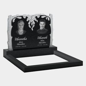 Памятник на могилу (11-308) «С могучими резными дубовыми деревьями» 11-308
