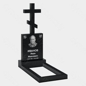 Памятник с крестом (15-100) «Вертикальная стела с православным крестом»
