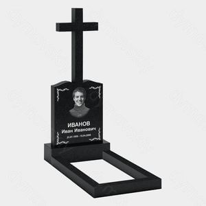 Памятник с крестом (15-109) «Вертикальная стела с высоким крестом»