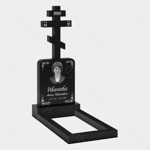 Памятник с крестом (15-116) «Вертикальная стела с православным крестом»