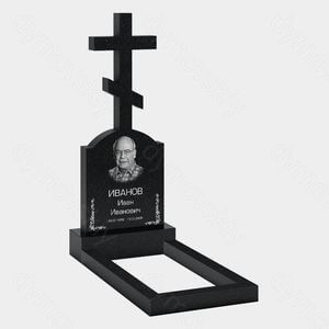 Памятник с крестом (15-120) «Вертикальная стела с высоким православным крестом»