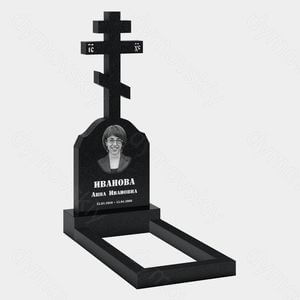 Памятник с крестом (15-123) «Вертикальная стела с православным крестом»
