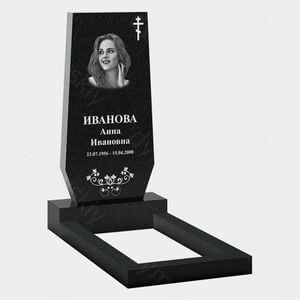 Памятник на могилу (20-101) «Срезанный ромб с декоративным узором» 20-101