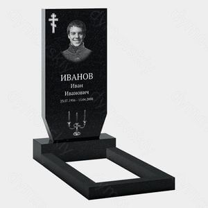 Памятник на могилу (20-102) «Меч с крестом и подсвечником» 20-102