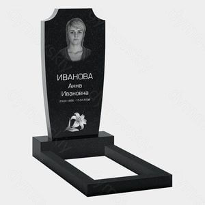 Памятник на могилу (20-104) «Меч с плавными углами и цветком» 20-104