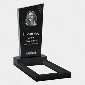 Памятник на могилу (20-109) «с косым верхом и православным крестом» 20-109