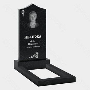 Памятник на могилу (20-111) «Вертикальная стела с плавной вершиной и крестом» 20-111