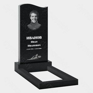 Памятник на могилу (20-119) «Волнообразный с плавной линией и цветочным мотивом» 20-119