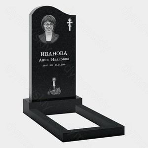 Памятник на могилу (20-126) «С закруглённой стелой, крестом и свечой» 20-126