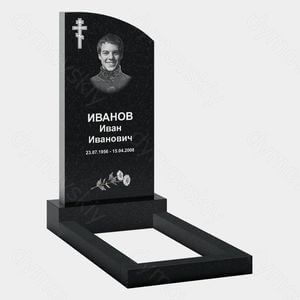 Памятник на могилу (20-129) «Классический парус с закруглённой вершиной и крестом» 20-129