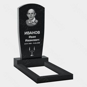 Памятник на могилу (20-140) «Классический меч с плавной верхней линией» 20-140
